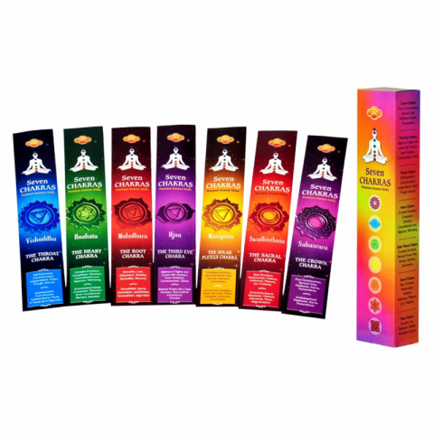 Čakrinių smilkalų lazdelių rinkinys "7 chakras", 42g