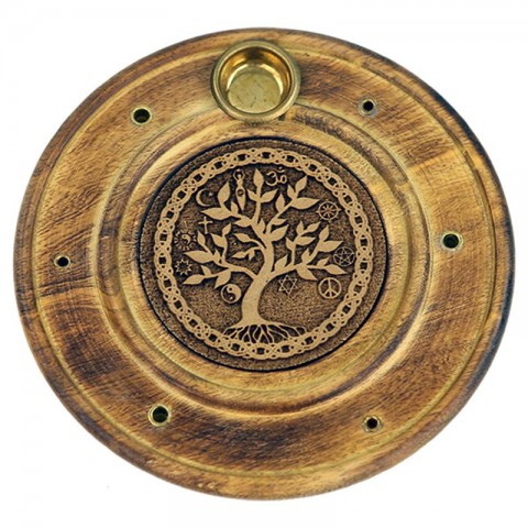 Holder for incense sticks and cones Tree of Life, wooden, 10cm