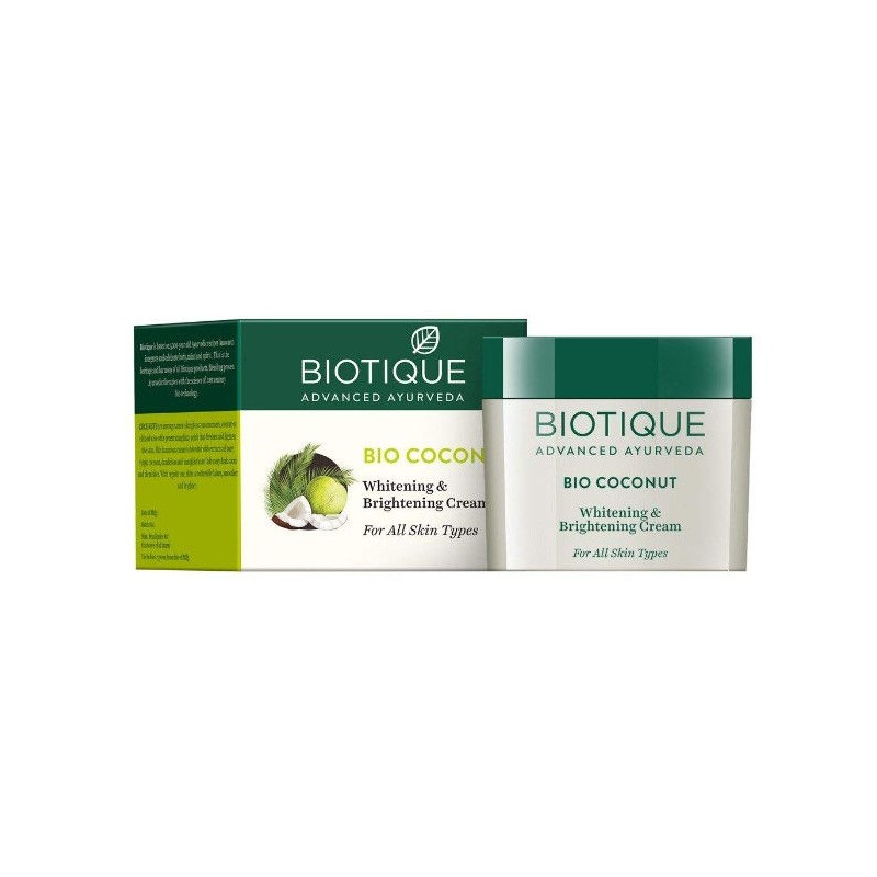 Крем для лица отбеливающий и осветляющий с кокосом Bio Coconut, Biotique, 50г