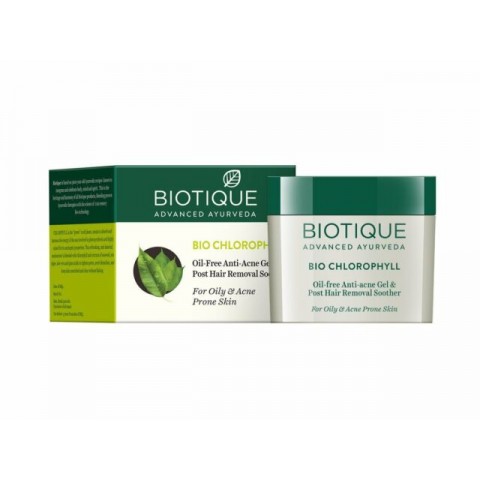 Klorofylliä sisältävä aknegeeli Bio Chlorophyll Anti-Acne Gel, Biotique, 50g