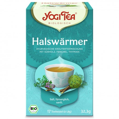 Prieskoninė ajurvedinė arbata Throat Comfort, ekologiška, Yogi Tea, 17 pakelių