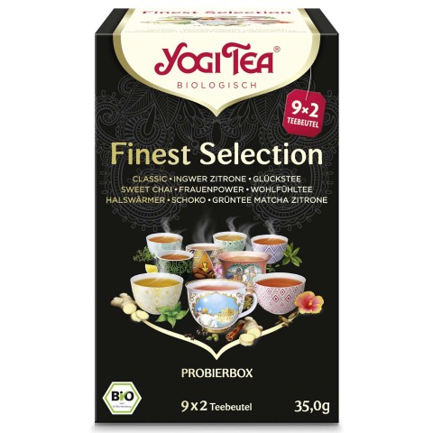 Arbatų rinkinys "Finest Selection", ekologiškas, Yogi Tea, 18 pakelių