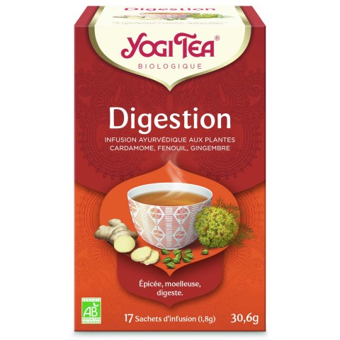 Аюрведический чай со специями для пищеварения Stomach Ease, Yogi Tea, 17 пакетиков