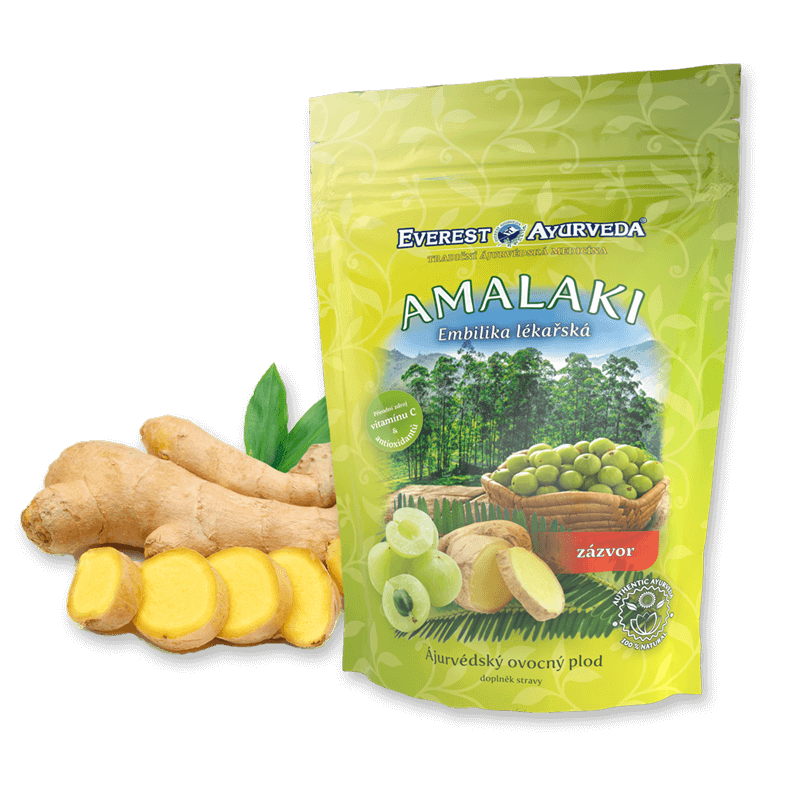 Dried Indian fruits with ginger Amalaki Ginger, Everest Ayurveda, 100g