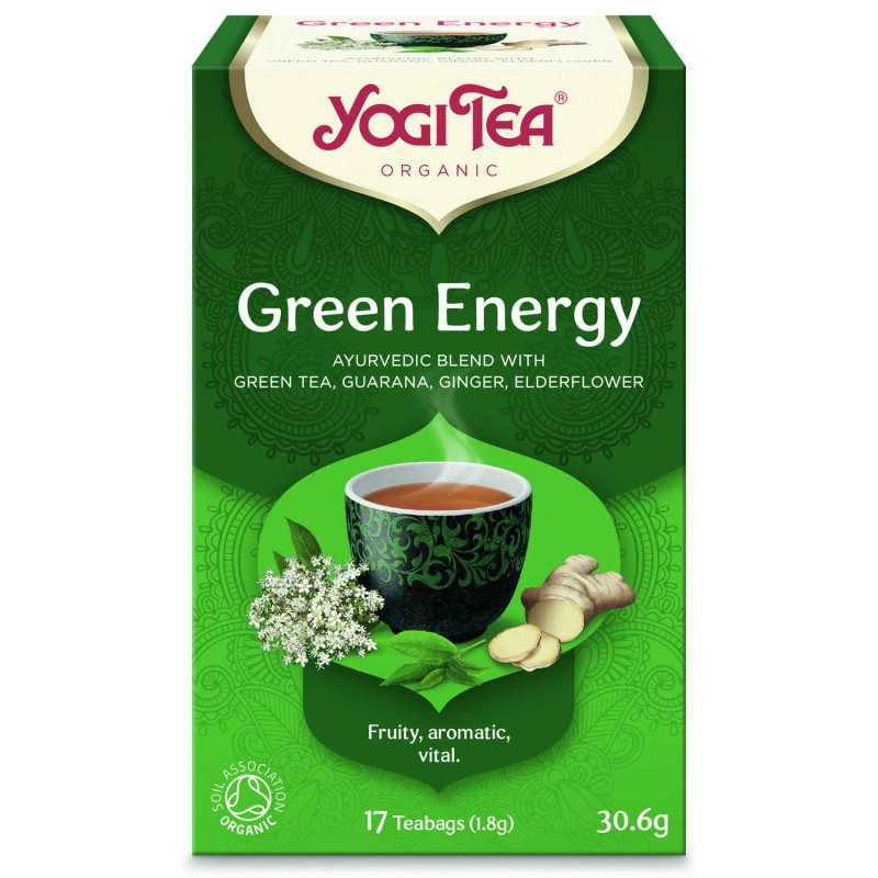 Green Energy Vihreä yrttitee, Yogi Tea, 17 pakettia