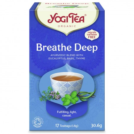 Prieskoninė arbata Breathe Deep, ekologiška, Yogi Tea, 17 pakelių