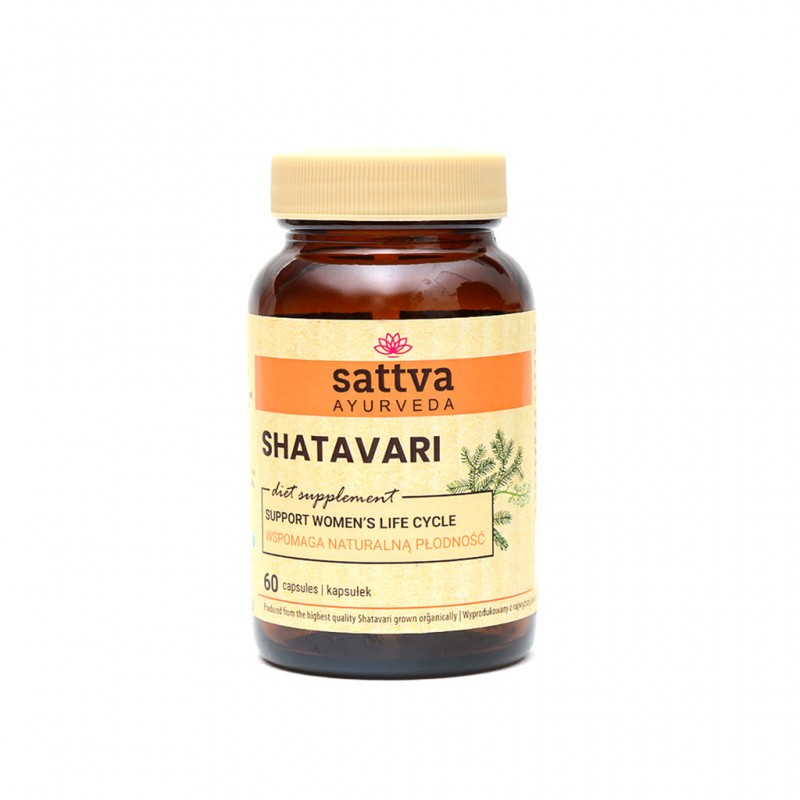 Maisto papildas Shatavari, Sattva Ayurveda, 60 kapsulių