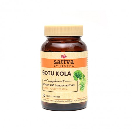 Food supplement Gotu Kola, Sattva Ayurveda, 60 capsules