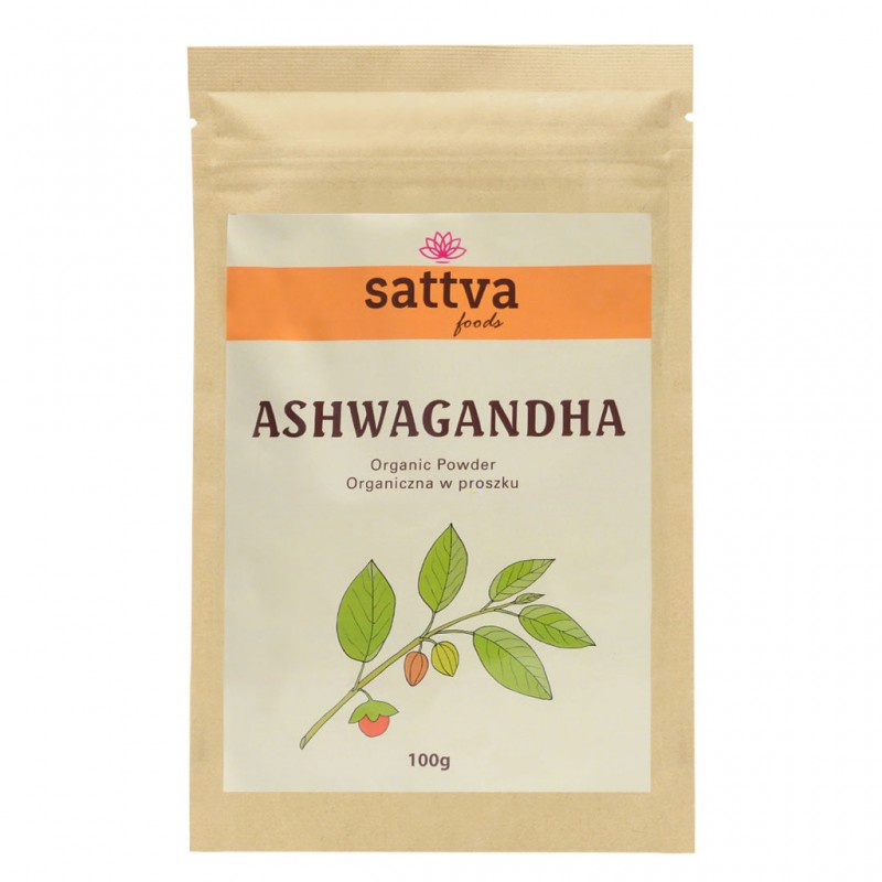 Ashwagandha powder, organic, Sattva Ayurveda, 100g