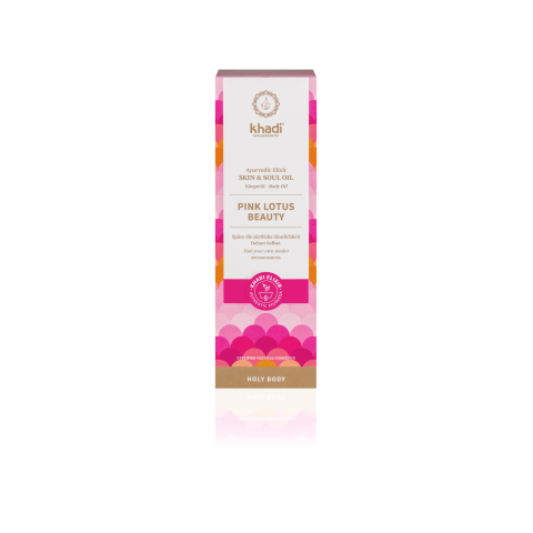 Kūno odos aliejus Pink Lotus Beauty Elixir, Khadi Naturprodukte, 100ml