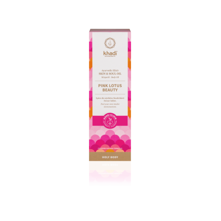 Kūno odos aliejus Pink Lotus Beauty Elixir, Khadi Naturprodukte, 100ml