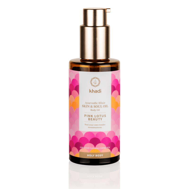 Kūno odos aliejus Pink Lotus Beauty Elixir, Khadi Naturprodukte, 100ml