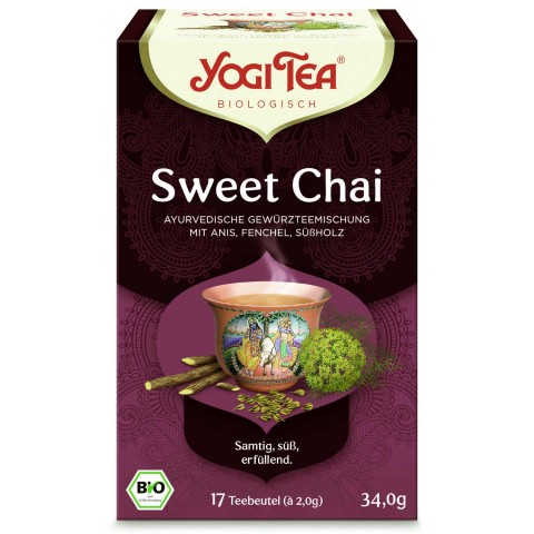 Prieskoninė arbata Sweet Chai, Yogi Tea, ekologiška, 17 pakelių