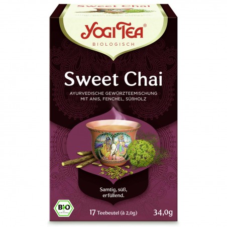 Чай со специями Sweet Chai, Yogi Tea, органический, 17 пакетиков