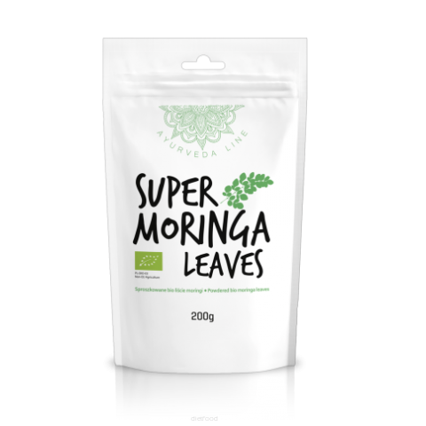 Moringa-lehtijauhe Super Moringa Leaves, luomu, Ayurveda-linja, 200 g