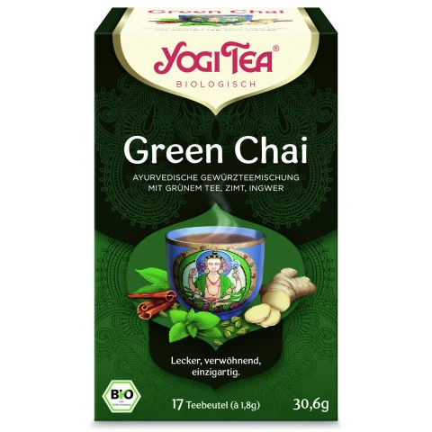 Žalioji prieskoninė arbata Green Chai, Yogi Tea, 17 pakelių