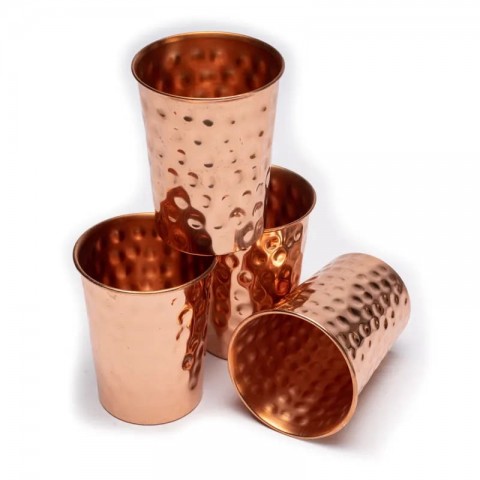 Copper cup Hammered, Yogi & Yogini, 250ml