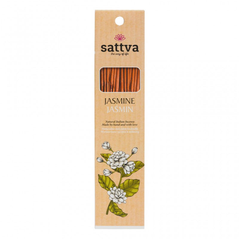 Smilkalų lazdelės Jasmine, Sattva Ayurveda, 15 vnt.