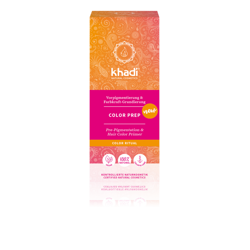 Augaliniai bespalviai paruošiamieji plaukų dažai Color Prep, Khadi Naturprodukte, 100g Augaliniai bespalviai paruošiamieji plaukų dažai Color Prep, Khadi Naturprodukte, 100g