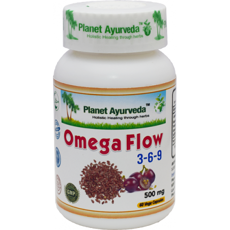 Maisto papildas Omega Flow 3-6-9, Planet Ayurveda, 60 kapsulių