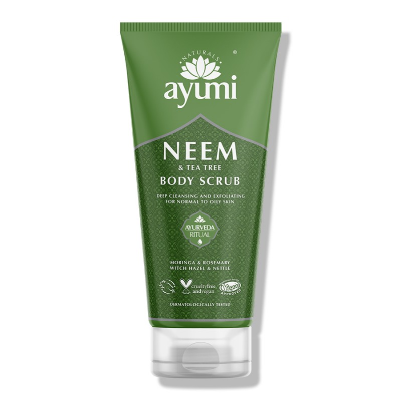 Body scrub with nimba tree Neem & Tea Tree, Ayumi, 200 ml