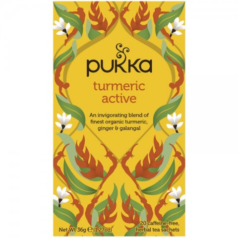Stimuliuojanti arbata Turmeric Active, ekologiška, Pukka, 20 pakelių