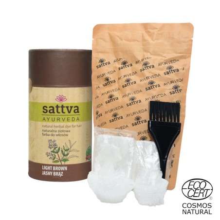 Vegetable light brown hair dye Light Brown, Sattva Ayurveda, 150g