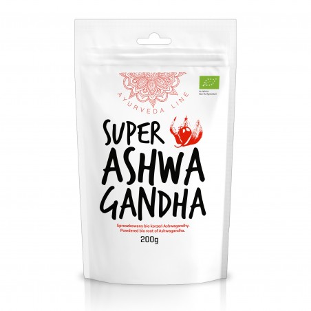 Super Ashwagandha mantelijauhe, luomu, Ayurveda Line, 200g