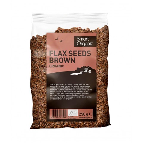 Brown flaxseed, organic, Smart Organic, 250g