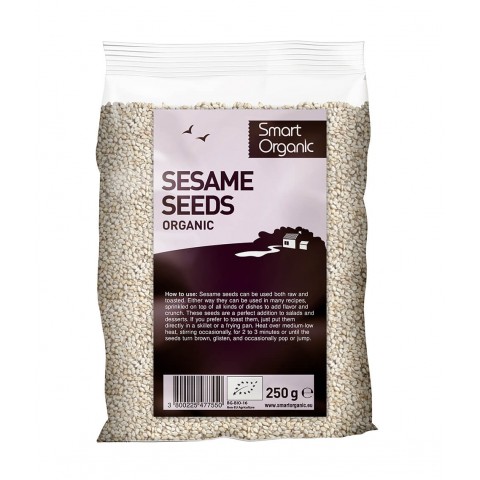 Семена белого кунжута, органические, Smart Organic, 250г