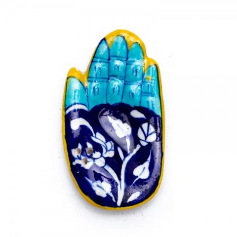 Ceramic incense holders Offering Hands, blue, 2 pcs.