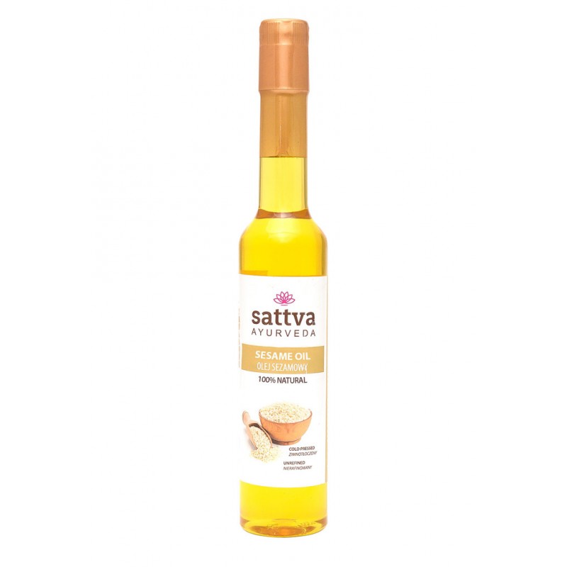 Nerafinuotas sezamų aliejus Sattva Ayurveda, 250ml Nerafinuotas sezamų aliejus Sattva Ayurveda, 250ml