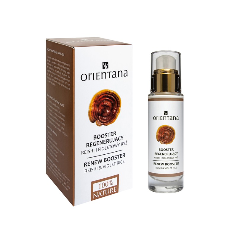 Naktinis kremas Reishi & Violet Rice Renew Night Booster, Orientana, 30ml