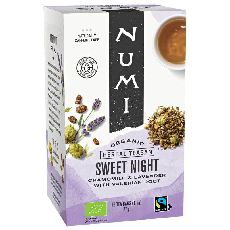 Brandinta arbata Sweet Night, ekologiška, Numi Tea, 18 pakelių