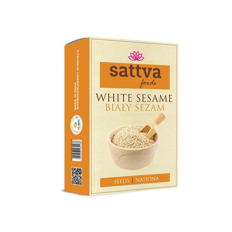 Семена белого кунжута, Sattva Foods, 100г