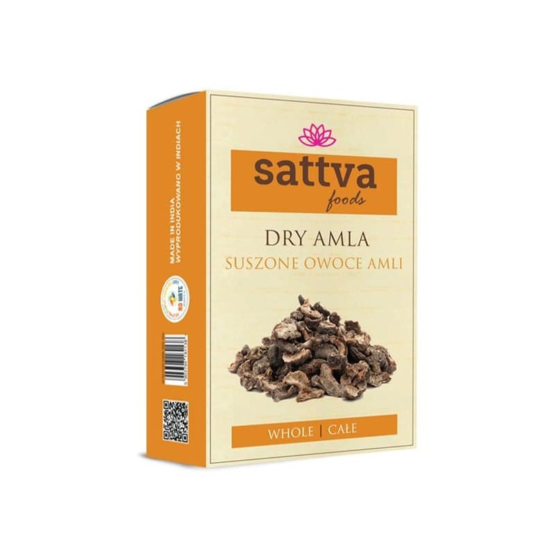 Сушеные индийские листовые фрукты Amla, Sattva Foods, 100г