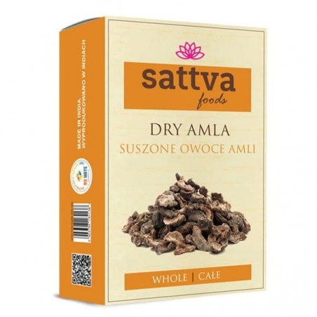 Džiovinti indiškojo lapainio vaisiai Amla, Sattva Foods, 100g