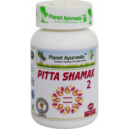 Food supplement Pitta Shamak 2, Planet Ayurveda, 60 capsules