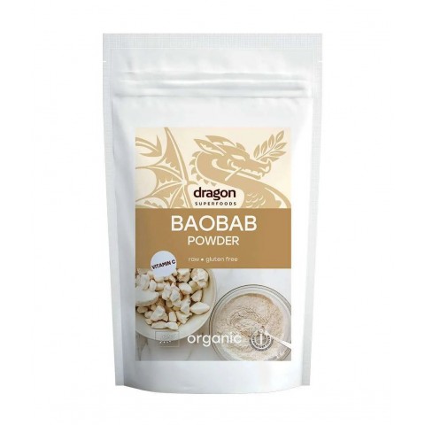 Baobabo vaisių milteliai, ekologiški, Dragon Superfoods, 200g