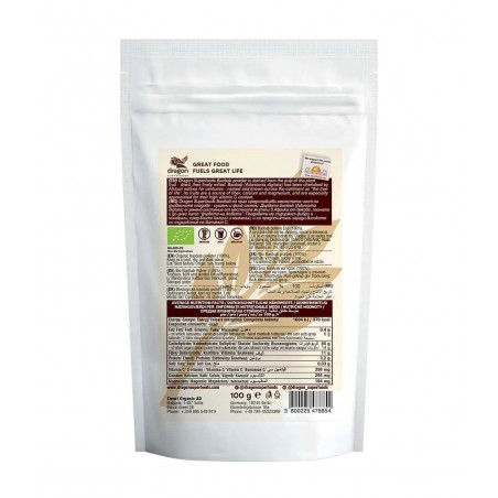 Baobab hedelmäjauhe, luomu, Dragon Superfoods, 100g