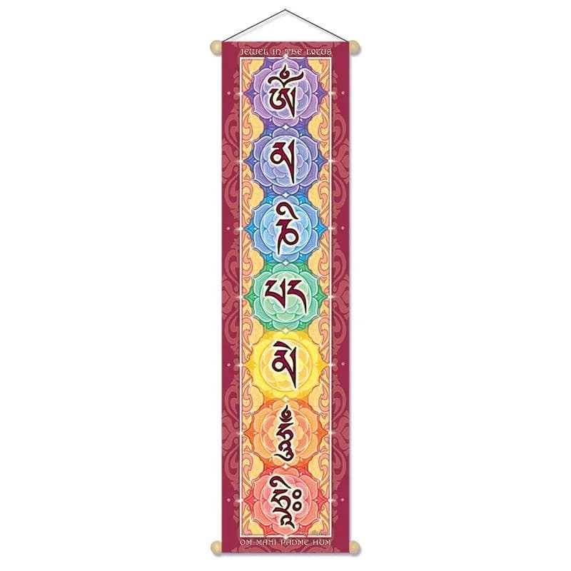 Small banner-banner Mantra Om Mani Padme Hum Hri, 60cm