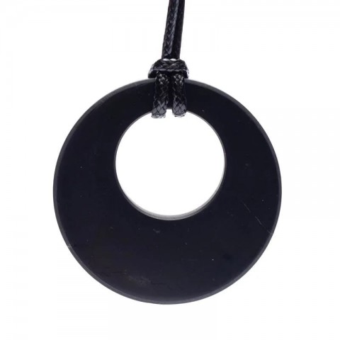 Šungito akmens pakabukas Double Circle