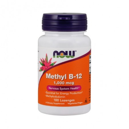 B-12-vitamiini Methylcobalamin Methyl, NOW, 1000 mcg, 100 pastillia
