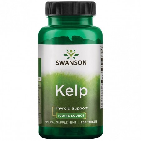 Ruskea merilevä Kelp, Swanson, 225 mg, 250 tablettia