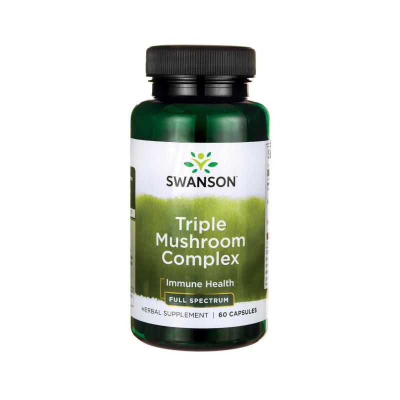 Triple Mushroom Complex, Swanson, 600mg, 60 capsules