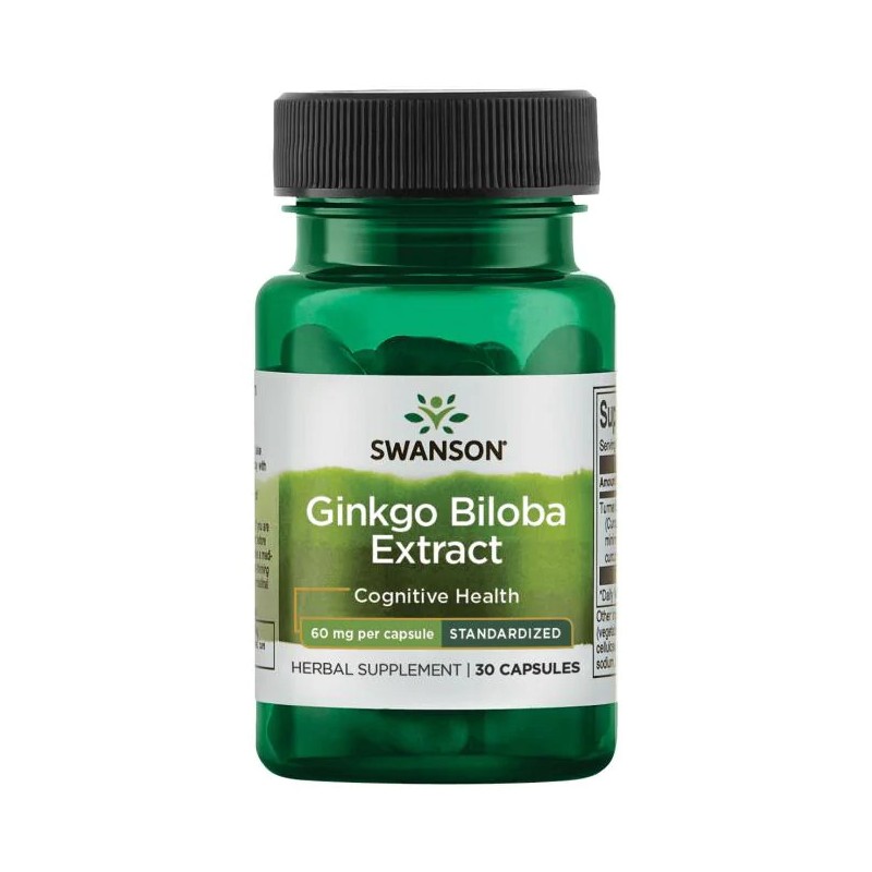 Ginkgo Biloba -uute, Swanson, 60mg, 30 kapselia